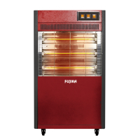 3단 건강온열 카본온풍기6평(3.000W)레드&진회색(투톤)